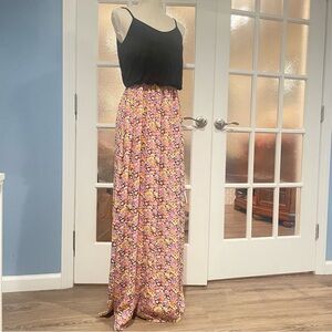 Chic Floral Maxi dress - Two-in-one outfit size 4